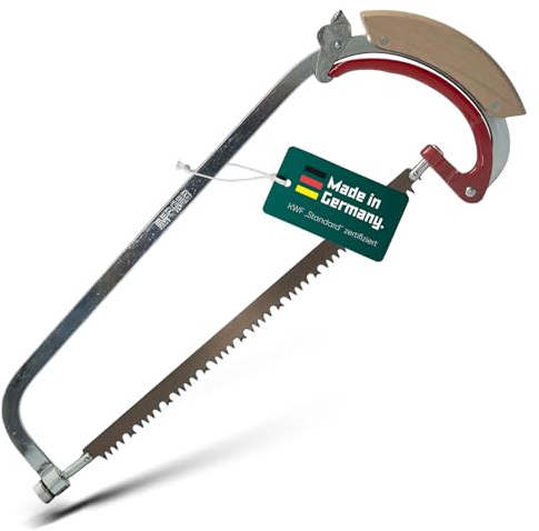 Berger I Bügelsäge 69042 mit Buchenholzgriff und stufenlos drehbarem Sägeblatt I Länge 35 cm I mit Schnellspannung I Baumsäge Handsäge I Astsäge I Made in Germany