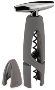 PEUGEOT - Spindelkorkenzieher Altar mit Kapselschneider - 3,6 cm x 8,1 cm x 17 cm - Ergonomischer Griff aus Zamak - Brauner Kunststoff