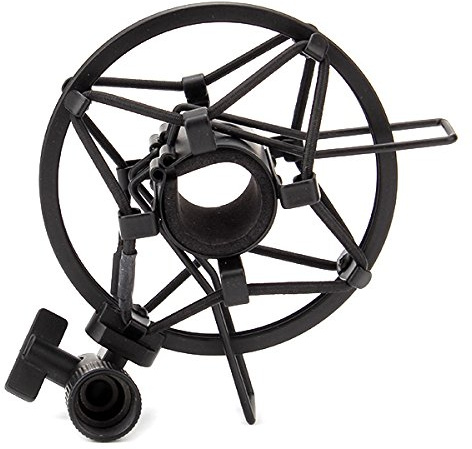 Black 22-24mm Microphone Shock Mount For Small Diameter Condenser Mic