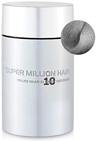 Super Million Hair - Fibres Capillaires Densifiantes pour Cheveux Clairsemés, Chute de Cheveux, 15g, Gris (11)