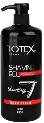 Totex Gel de afeitado profesional Cool para hombres y mujeres - Transparente transparente de secado rápido que protege la piel sensible - Línea de bikini