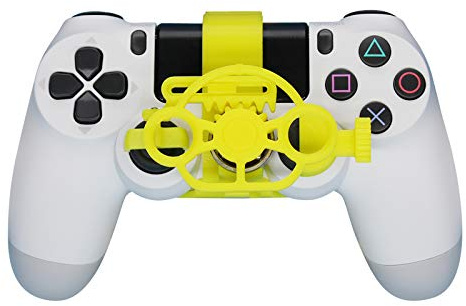 SHEAWA Controlador de Juego PS4 Mini Volante de Reemplazo para Accesorios de Carreras de Sony PS4 (amarillo)