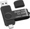 512GB Memoria USB Tipo C, BorlterClamp Doble Unidad Flash (USB C y USB-A 3.0), Type-C OTG Pendrive Memory Stick para Smartphones Android Samsung S10 S8, Huawei Honor, etc., Tableta y Laptop (Negro)