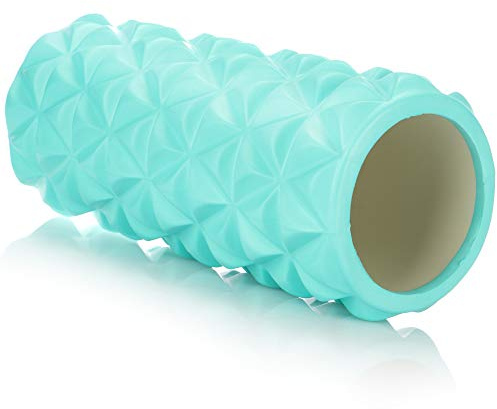 COM-FOUR® Yoga-Rolle, stimmulierender Faszienroller, Durchblutungsförderung | Fitness - Yoga - Training & Sport