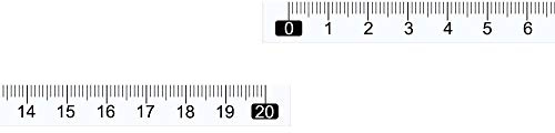 sourcing map 10 Pcs Adhesive Backed Tape Measure 20cm Left to Right Read Measuring Tapes Stick on Workbench Ruler (Transparent)
