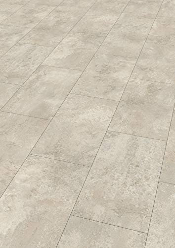 EGGER Home Laminatboden EHL002 Ceramic kreide (8mm, 2,535m²) | authentische Steinoptik | | Einfache Verlegung durch CLIC It! System | Praktisch & wertbeständig