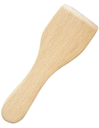 DOITOOL 4pcs Small Beech Butter Spatulas - Non-Stick Wooden Turner Cooking Shovels, Kitchen Utensils for Home, Safe for Nonstick Cookware, Beige