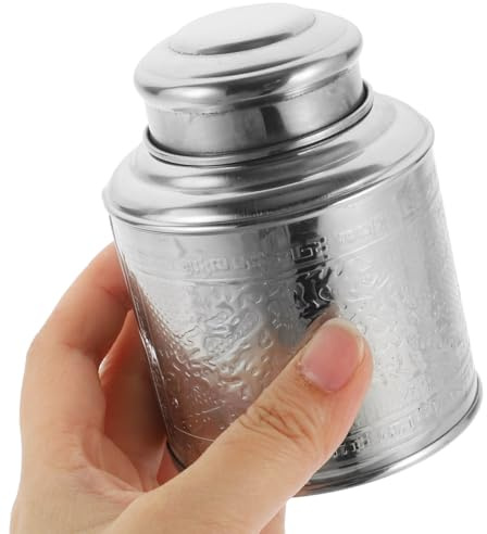 DOITOOL Edelstahl Teedose Luftdichter Teekanister Für Losen Tee Aromadichter Lebensmittelbehälter Für Kaffee Gewürze Süßigkeiten Honig Staub- Und Insektensicher 8.80X6.80X6.80 Cm