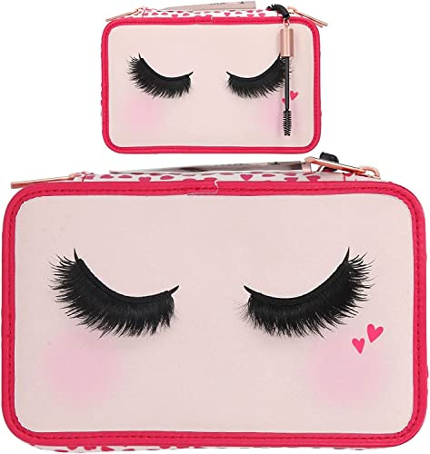 Depesche TOPModel 3-Fach Federtasche 11481 Beauty Girl gefüllt mit Wimpern