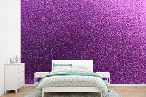 Selbstklebend Tapete Wandpapier Wandaufkleber Fototapete Tapeten Wanddeko 390x260 cm Lila Glitzer Hintergrund