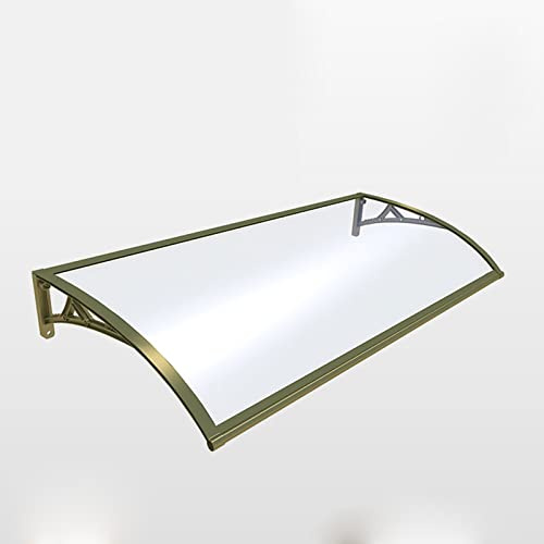 Auvent de Porte et Fenêtres,Marquise Solaire Abri,Auvent Marquise,Marquise d'Accueil,Cadre en Aluminium et Polycarbonate Transparent,Toit Abri Contre La Pluie et UV (60x140cm/24x55)