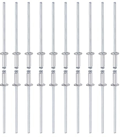 DTGN 2.4mm x 6mm (DXL) Blind Rivets - 120Pack - Good for Machinery Joining - Aluminum Dome Open End Rivet
