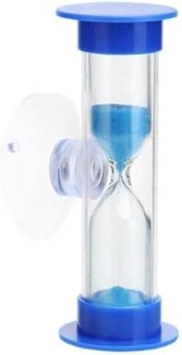 Blaue 2-Minuten-Sanduhr für Kinder, Thermometer und Timer, Zahnbürsten-Timer für Kinder, 2 Minuten/3 Minuten, Sanduhr, Kunststoff-Saugnapf, Sanduhr, Sanduhr, Desktop-Ornament, Partyzubehör