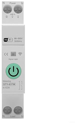 Disyuntor inteligente WIFI, disyuntor doméstico con control remoto, interruptor DIN multifuncional mini disyuntor con medición