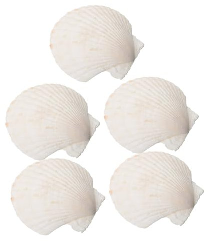 PRETYZOOM 5stücke Muschelringschale Muschelförmiges Schmucktablett Schmuckschalen Schmuckschalentablett Schmuckablagetablett Schmuckhalter Schlüsselablageplatte Dekoratives Tablett