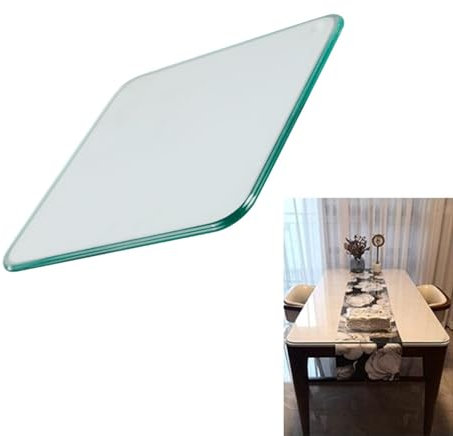 SXKJQER Glasplatte Eckig Transparent - Glasscheibe Aus Gehärtetem Glas 8mm Dick - Tischplatte Aus Sicherheitsglas Glas - für Esstische, Couchtische, Schreibtischplatten für Das Büro (Size : 70x50cm)