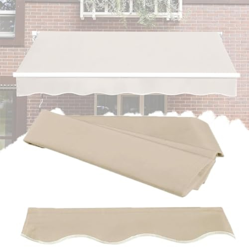NILZA Tenda Sole Manuale Retrattile Telo Ricambio Tenda da Sole Tessuto per Tende da Sole Copertura Superiore di Ricambio Tessuto di Ricambio per Tettuccio Parasole(Size:(13x8.2ft) 4x2.5m)