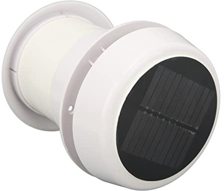 Fdit Wohnmobil-Dachventilator, Geräuschlos, Solar-Abluftlüftung, Deckenventilator für Wohnmobile, Wohnwagen, Schiffe, Yachten, ABS-Material, Schwarz, 12 V DC12 V