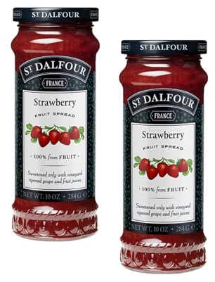 St Dalfour® | Mermelada de Fresa - 2 x 284 Gr | Tarro de cristal de mermelada