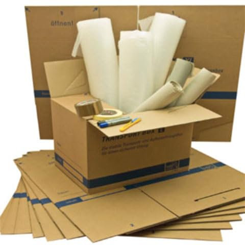 VEPATIM 2 Umzugsset für 1-2 Zimmer - 24 Umzugskartons und viel nützliches Zubehör