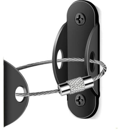 Huudngeje Kippschutz für Möbel, Schuhschrank, Bücherregal, Verstellbarer Kippschutz Aus Verdicktem Metall, Schwarz, Einfache Installation