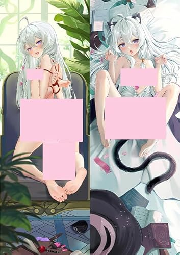 JNLIFT Anime Körperkissen Kissenhülle Anime Pillowcase,Doppelseitige Lange Größe Body Kissenbezug Waschbar Dekokissen Bezüge für Cute Girl,2WT-60x180CM