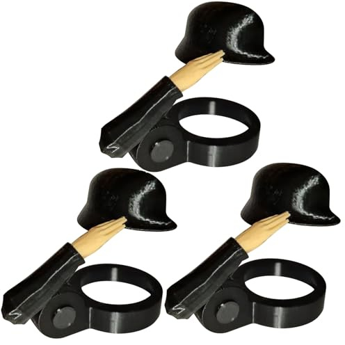 Soldat Salut Bierflasche Helm, Lustiger Salute-Soldaten-Bierhelm, Bierflaschenhelm mit Soldatengruß, Wiederverwendbar Flaschenverschluss im Militärgruß-Design (Schwarz(3PCS))