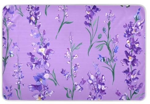 Purple Gladiolus Flowers Extra Large Resuable Changing Pad Covers Soft Absorbent Flat Crib Pads Portable Toddler Bedding Products for Children Adults Pets 52 L x 34 W