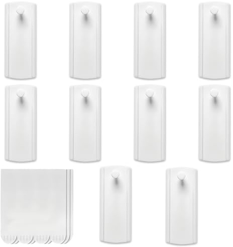 gotyou Colgador Cuadros 10 piezas y 12 Cintas Adhesivas Colgador Cuadros Adhesivo Ganchos Para Cuadros Autoadhesivos,Ganchos Autoadhesivos Extraíbles Para Cuadros Para Pasillo,Salón