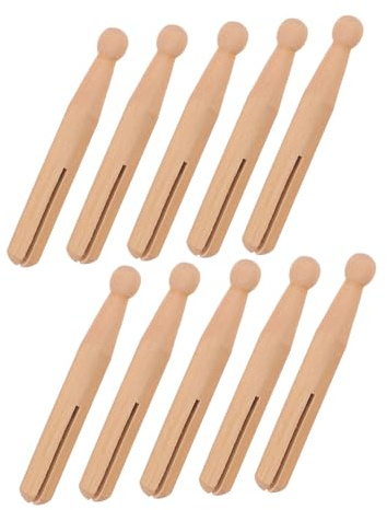 TOYANDONA 10 pièces Pinces à Linge Bois Ouvertes pour Bricolage Créatif Décoration Maison Traditionnelle