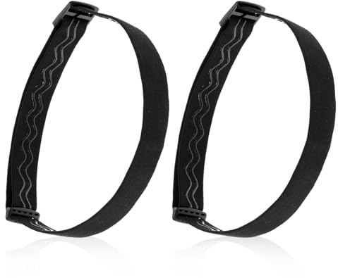Lot de 2 sangles élastiques pour lampe frontale, support de rechange noir réglable, sangle amovible, support de bandeau, idéal pour les activités de plein air, l'escalade, le camping et la randonnée