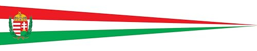 Fanion de Hongrie - Fanion de drapeau en rouge, blanc et vert ultra tissu de drapeau de bateau / 150 x 20 cm