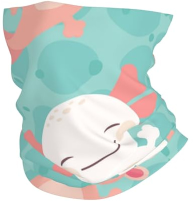 KIJ Kawaii Baby Cute AxolotlSun Protection Neck Gaiter - Multifunctional Headwear for Men & Women, Face Mask Bandana for Running, Hiking, Fishing & Outdoor Sports