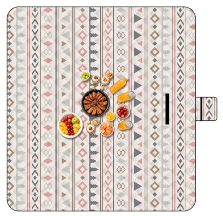 Genérico Coperta da picnic impermeabile, pieghevole, anti-sabbia, 200 x 200 cm, coperta per esterni a 3 strati, per esterni, campeggio, estate, giardino, prato, parco, prato, patio, festival