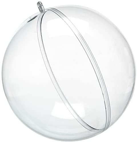 Rayher Sfera -Plastica, Apribile 16Cm Ø, Cristallo, con Foro 15 Mm P.Catena LED, 3946237