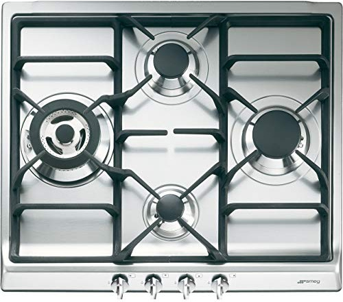 Smeg sr60ghs Plaque – Plaque (intégré, gaz, Cast-Iron, rotatif, Front, 220 – 240 V en acier inoxydable