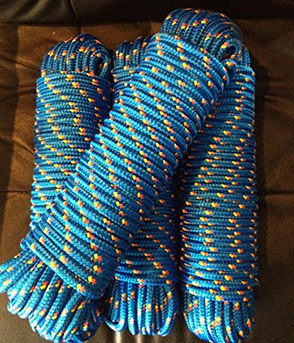 Nr.9 Blaues Bootstau 8 mm x 30 m,Seil,Seile,Strick, Ersatzseil, Reparaturseil, Schot, Kordel,Spannseil,Rope,Expanderseil,Planenseil,Kunststoffseil, Tauziehen,Schleppseil,Schleppleine,Vielzweckseil,Bootsseil
