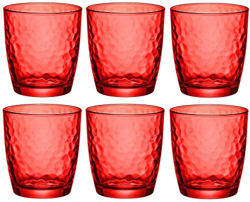 Bormioli Rocco Palatina Colored Glasses - Tumbler 320ml (11oz) - rossa - Lotto di 6