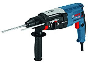 Bosch Professional Corded Rotary Hammer Drill with SDS Plus GBH 2-28 (240V, 880W, incl. Auxiliary handle, Depth stop 210 mm, Machine cloth, L-BOXX 136)