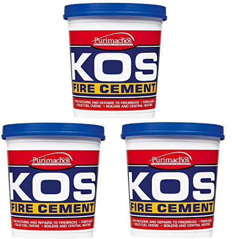 Everbuild KOS Fire Cement - 1Kg - Black - 3 Pack