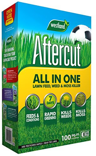 Aftercut All In One Lawn, Feed, Weed and Moss Killer, 100 m2, 3.5 kg, Brown
