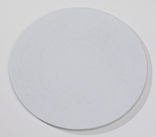 Kerzenteller Flachteller Rund Alu Weiß Ø14 cm ideal für Kerzen, Taufkerzen, Hochzeitskerzen, Trauerkerzen