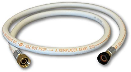 PROWELTEK - Tuyau gaz butane/propane flexible 1.50 m raccords à visser 20/150 et G1/2