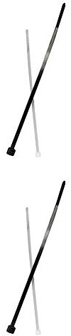 fischer Kabelbinder-Set - 300 Stück - 3 Größen: 2,5x100 / 2,5x120 / 2,5x200 mm - schwarz - Hochwertige Kabelverbinder zur einfachen Bündelung von Kabeln und Rohren