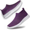 vibdiv Zapatos Planos Caminar Mujer Zapatillas Casual Zapatos Diarios sin Cordones Ligeros Cómodos Púrpura 36