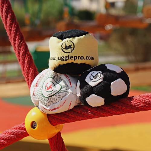 Juggle Pro Footbag Discover 3er Pack aus Ultra Suede und Kunstleder – ideal für Freestyle und Gruppenspiele