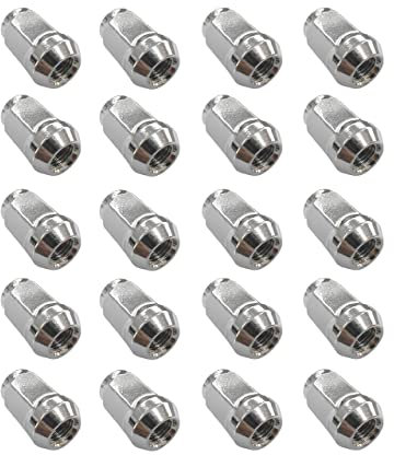 20 dadi per ruota chiusi conici 60° M12 x 1,5 argento, adatti per cerchioni in alluminio e acciaio, compatibili con Hyundai, KIA, Mazda, Chrysler, Honda, Ford