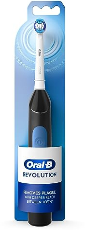Oral-B Revolution Battery Toothbrush with (1) Brush Head, Black, Batteries Included