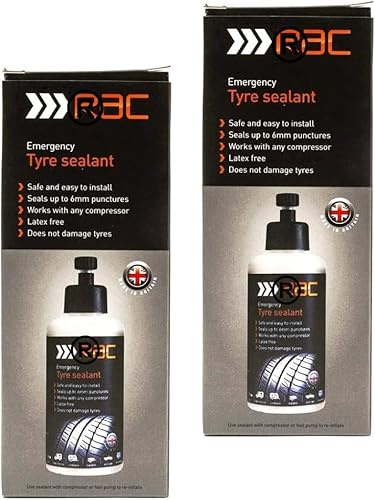 Fiinix 2 x RAC Emergency Tyre sealant 300ml for Punctures, Flats, & Tears up to 6mm | Works with any Compressor | Does Not Damage Tyres |Suitable for Cars, Vans, Electric Cars, Caravan, Bikes |