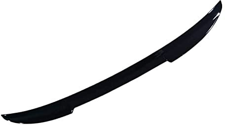 Auto Heckspoiler Spoiler für Fo-rd Fiesta 2017-2022, Premium Heckspoiler Auto Qualität Dekoration Zubehör,A/Bright Black